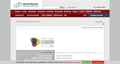 Desktop Screenshot of lexikon.adatbank.ro