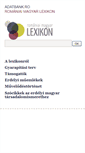 Mobile Screenshot of lexikon.adatbank.ro